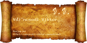 Váncsodi Viktor névjegykártya